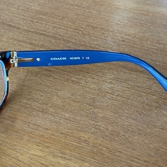 COACH EYEGLASSES FRAMES HC 6078 5337 Teal Confetti 52[]16 + CASE/Cloth LIKE NEW - Picture 9 of 16
